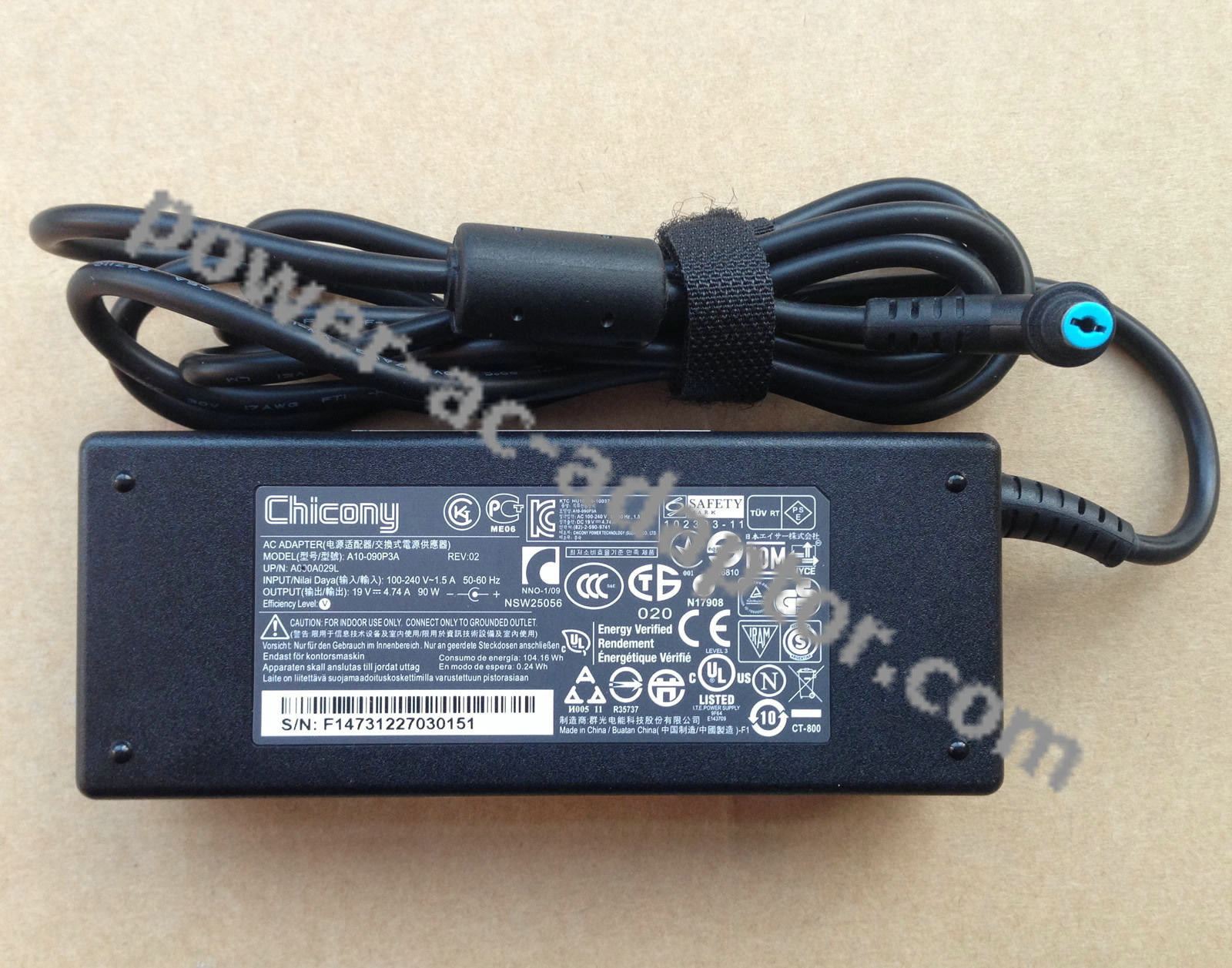 Genuine OEM Acer Aspire V3-571G-9683 90W AC Power Adapter